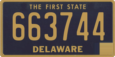 DE license plate 663744