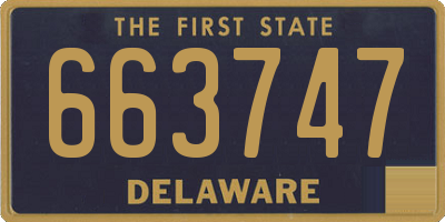 DE license plate 663747