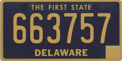 DE license plate 663757