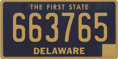 DE license plate 663765