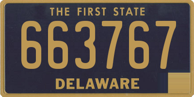 DE license plate 663767