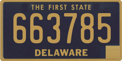 DE license plate 663785