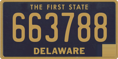 DE license plate 663788