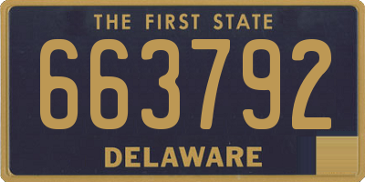DE license plate 663792