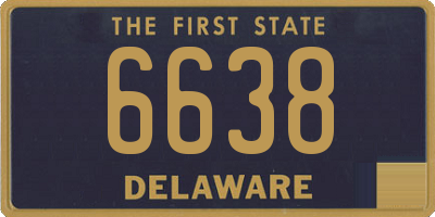 DE license plate 6638