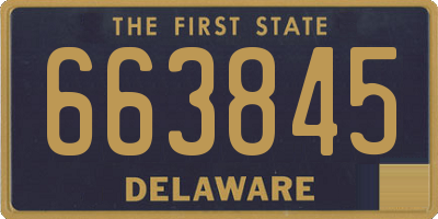 DE license plate 663845