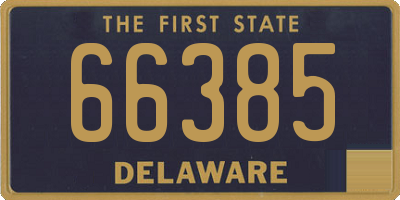 DE license plate 66385