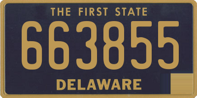 DE license plate 663855