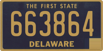 DE license plate 663864