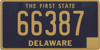 DE license plate 66387