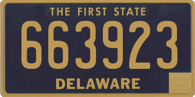 DE license plate 663923