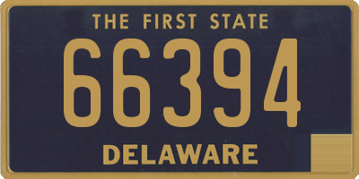 DE license plate 66394