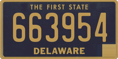 DE license plate 663954