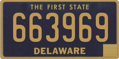 DE license plate 663969