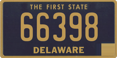 DE license plate 66398