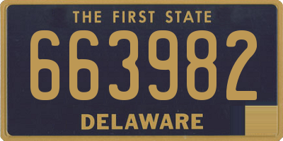 DE license plate 663982