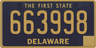 DE license plate 663998