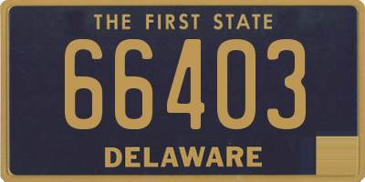 DE license plate 66403