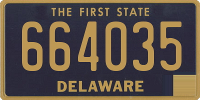 DE license plate 664035