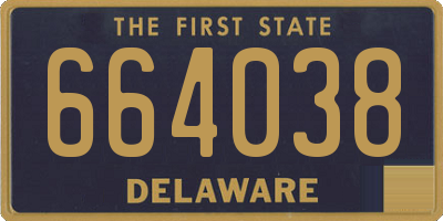 DE license plate 664038