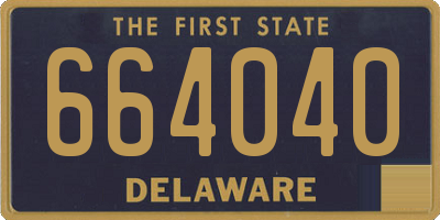 DE license plate 664040