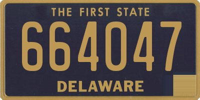 DE license plate 664047