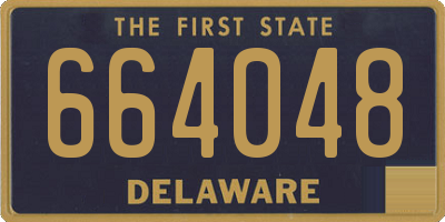 DE license plate 664048