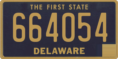 DE license plate 664054