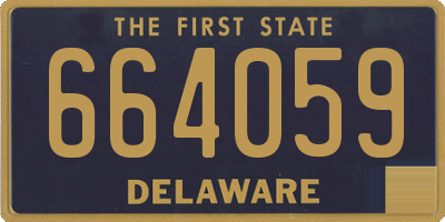 DE license plate 664059