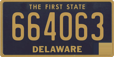 DE license plate 664063