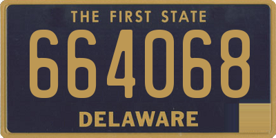 DE license plate 664068