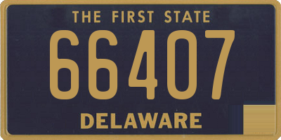 DE license plate 66407