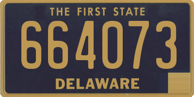 DE license plate 664073