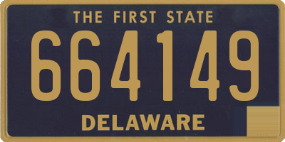DE license plate 664149