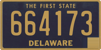 DE license plate 664173