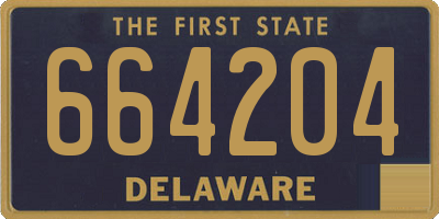 DE license plate 664204