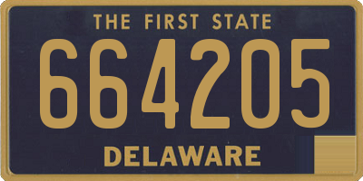 DE license plate 664205