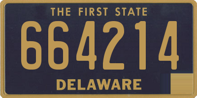 DE license plate 664214
