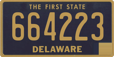 DE license plate 664223