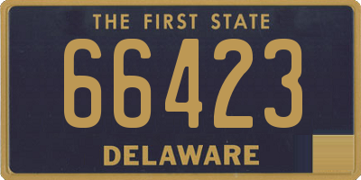 DE license plate 66423