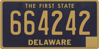 DE license plate 664242