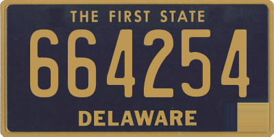 DE license plate 664254