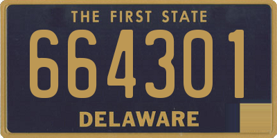 DE license plate 664301