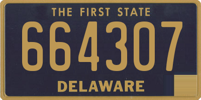 DE license plate 664307