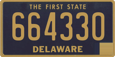 DE license plate 664330