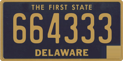 DE license plate 664333