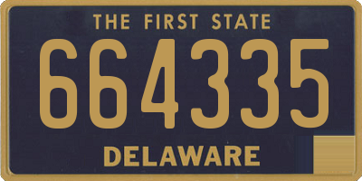 DE license plate 664335