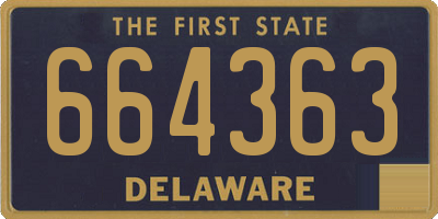 DE license plate 664363