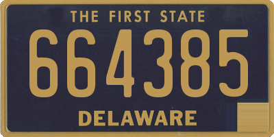 DE license plate 664385