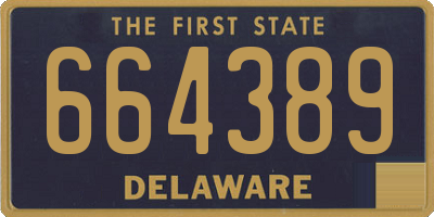 DE license plate 664389